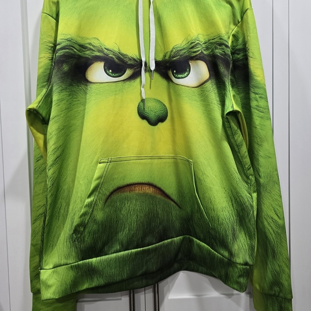 Grumpy Looking Graphic Hoodie – Size Large